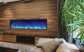 Amantii 72'' Electric Built-in only comes with optional black steel surround - BI-72-DEEP