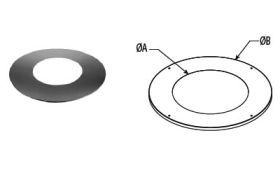 DuraVent 6'' DuraTech Round Trim Collar for Round Support Box - 6DT-TCR-2