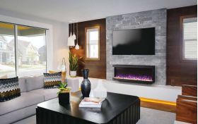 Trivista Pictura Wall Hanging Electric Fireplace Installed
