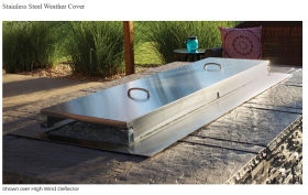 White Mountain Hearth Carol Rose Linear Outdoor Fire Pit - Stainless Steel Weather Cover