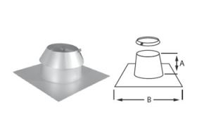 DuraVent 7 DuraTech Premium Flat Roof Flashing (Includes Spacer and Collar) - 7DTP-FF