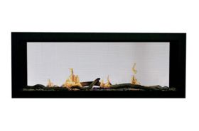 Sierra Flame 48 Natural Gas Slim See-Thru Linear Gas Fireplace - EMERSON-48-DELUXE-NG