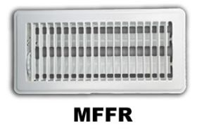 Metal-Fab Stamped Floor Register 2x10 White - MFFR210W