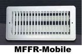Metal-Fab Stamped Floor Register Mobile Home/RV 2x10 White - MFFR210WM