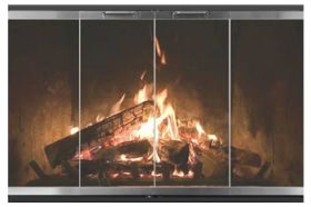 Thermo-Rite Z-Track Custom Glass Fireplace Door - Z-Track