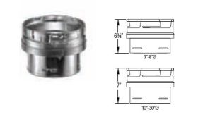 M&G DuraVent 4'' Round Gas Vent Increaser 4'' x 5'' - 4GVX5 // 4GVX5