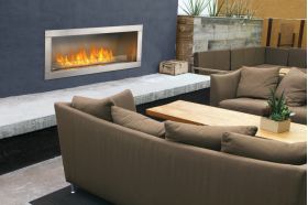 Fireplace on patio