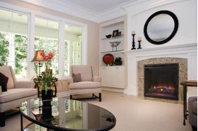 Napoleon Element Built-in Electric Fireplace Installed