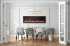 Napoleon Astound Built-in Electric Fireplace  NEFB74AB installed