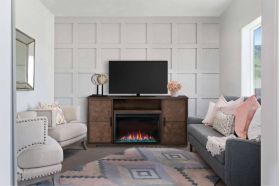 Napoleon Hayworth Media Console with 30 Inch Firebox in living room