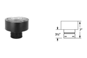 Security Chimneys 4" Secure Pellet Chimney Adaptor 7" - 4SPVB7CA