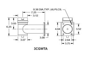 Metal-Fab Corr/Guard 3" D Weil-Mcclain Tee Adapter - Value - 3CGVWTA