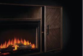 Napoleon Hayworth Media Console with 30 Inch Firebox cabinet door
