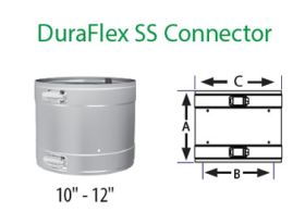 DuraVent 12 DuraFlex SS Connector/Adapter - 12DFS-FC