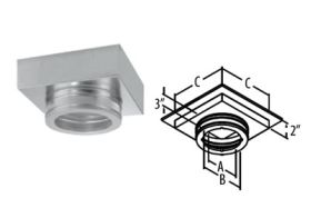 M&G DuraVent 5'' DuraTech Flat Ceiling Support Box - 9344 // 5DT-FCS