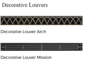 White Mountain Vail Vent-Free Deluxe 26 Contour Burner -  Decorative Louvers