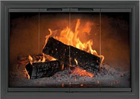 Thermo-Rite Laser Custom Glass Fireplace Door - Anodized Aluminum - LASER