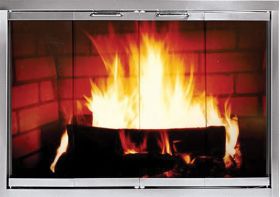 Thermo-Rite Classic Zero Clearance Custom Glass Fireplace Door - Artisan Series Custom Masonry - Stainless Steel - Z-CLASSIC