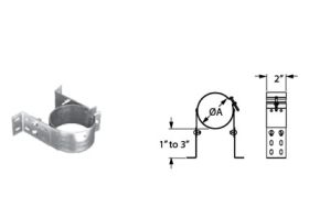 Security Chimneys 4" Secure Pellet Adjustable Wall Strap - 4SPVWSA