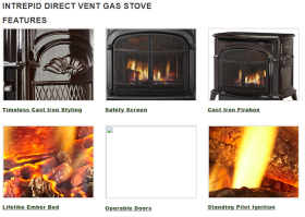 Vermont Castings Intrepid Direct Vent Gas Stove - Features