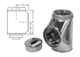Selkirk MetalBest 5" Ultra-Temp Insulated Tee With Tee Plug - 5T-IT