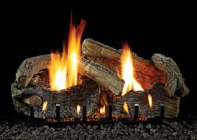 White Mountain Hearth Stacked Age Oak Log Set - 7 Piece - 18 inch - Refractory - LS18SRAO