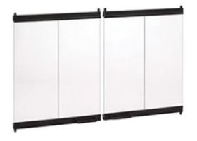 Superior F0984 42" Black Standard Bi-Fold Glass Doors - F0984