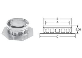 Metal-Fab Air-Cooled Temp/Guard 8 Diameter Anchor Plate - 8ATGAP