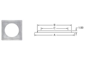 Metal-Fab Air-Cooled Temp/Guard 8 Diameter Firestop Assembly - 8ATGFSA