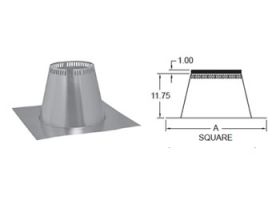 Metal-Fab Air-Cooled Temp/Guard 8 Diameter Tall Cone Flashing - 8ATGFT