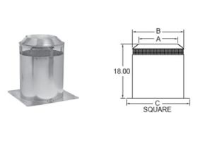 Metal-Fab Air-Cooled Temp/Guard 10 Diameter Attic Insulation Shield - 10ATGIS