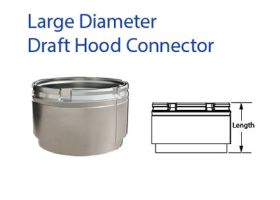 DuraVent 12 B-Vent Draft Hood Connector - 12BVC-1