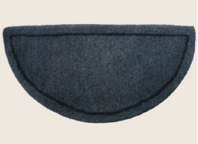 Uniflame Gray Hand-Tufted 100% Wool Hearth Rug - R-6000
