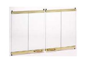 Vantage Hearth 32" Bi-Fold Glass Doors - Brushed Brass - BD32B