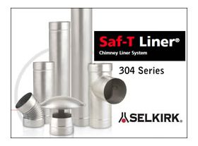 Selkirk 4'' Saf-T Liner 304L Flex Tee W/ 3'' Fixed T/O - 4416X3FL