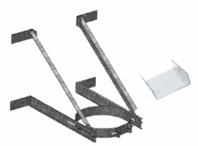M&G DuraVent 5'' and 7" DuraTech Adjustable Extended Wall Support - Stainless Steel - 5DT-XWS-SS