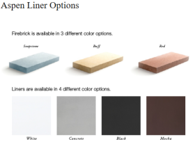 White Mountain Hearth Aspen 60″ Firebox Linear Wood Fireplace - Aspen Liner Options