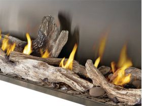 Galaxy Outdoor 62-inch Fireplace high definition driftwood log set close up