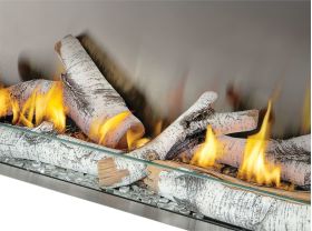Galaxy Outdoor 62-inch Fireplace high definition birch log set close up