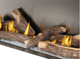 Galaxy Outdoor 62-inch Fireplace high definition oak log set close up