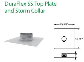 DuraVent 5.5 DuraFlex SS Top Plate and Storm Collar - 55DFS-TPSC
