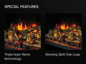 Napoleon Elevation Electric Fireplace NEFB42H-MF special features