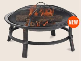 Uniflame Brushed Copper Wood Burning Outdoor Firebowl - WAD15121MT