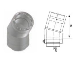 M&G DuraVent 3'' FasNSeal W2 15 Degree Double Wall Elbow - W2-1503 // W2-1503