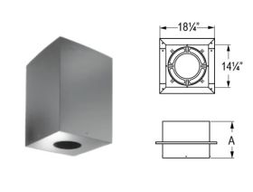 M&G DuraVent 8'' DuraPlus Square Ceiling Support Box 24'' - 9248BN // 8DP-CS24