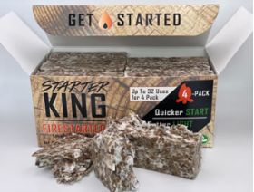 Starter King Jumbo 4-Pack Firestarter - Individual Box
