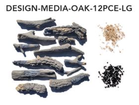 Amantii Logs - OAK - 12 Piece Media Kit | DESIGN-MEDIA-OAK-12PCE-LG