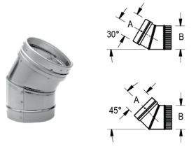 M&G DuraVent 6'' DuraLiner 30 Degree Stainless Steel Elbow - 4630 // 6DLR-E30SS