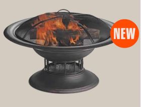 Uniflame Brushed Copper Wood Burning Outdoor Firebowl - WAD15129MT