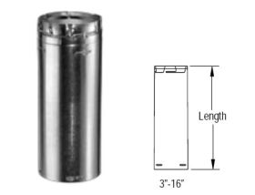 M&G DuraVent 3'' Round Gas Vent 18'' Length Round Rigid Pipe - 3GV18 // 3GV18